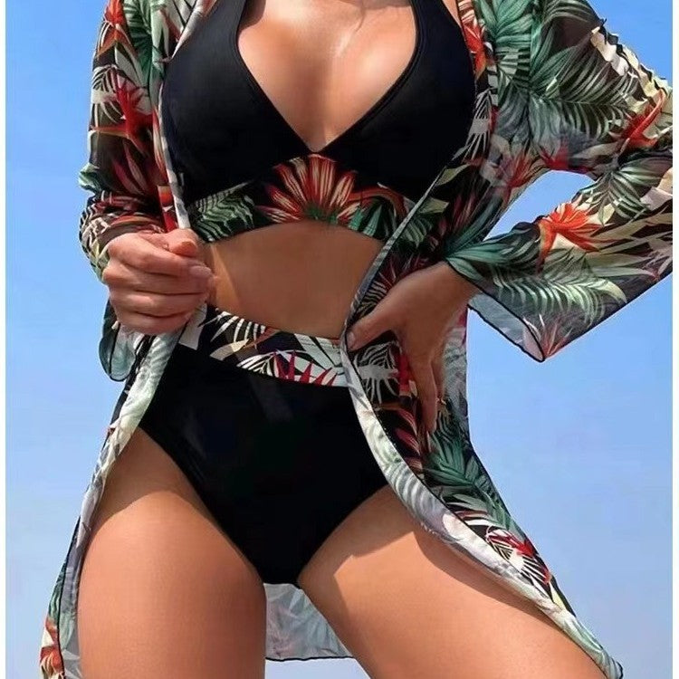 Damen Hochtailliertes Bade-Set mit Kimono EB