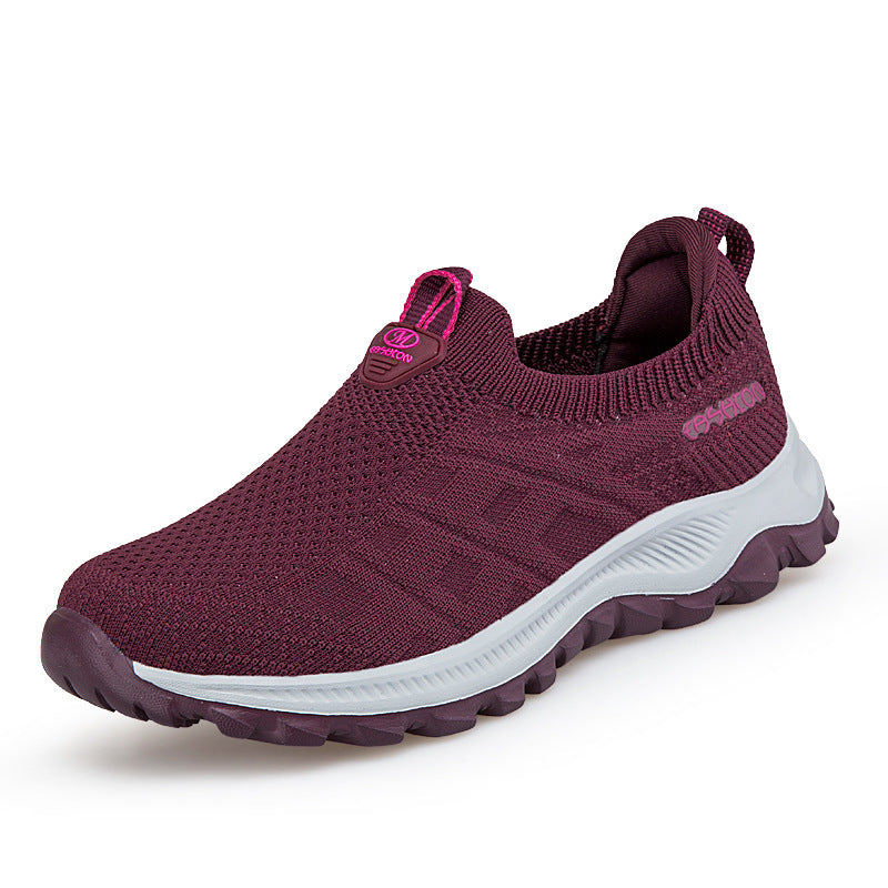Damen Komfortable Slip-On Laufschuhe mit atmungsaktivem Obermaterial EB