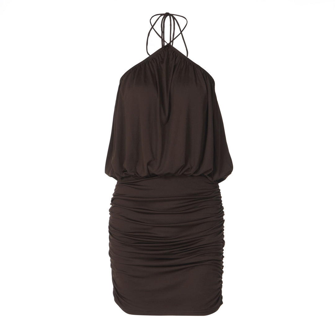 Damen Wickelkleid mit gerafftem Design EB