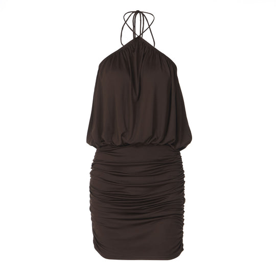 Damen Wickelkleid mit gerafftem Design EB