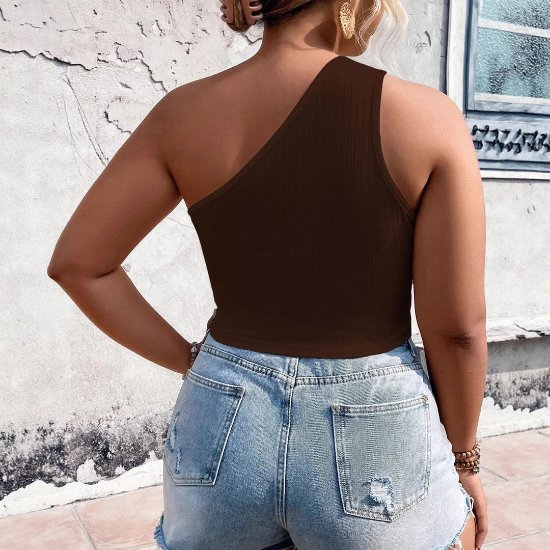 Damen Crop-Top mit asymmetrischem Schnitt und Cut-Out-Details EB