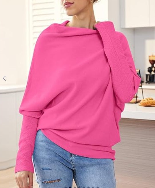 Damen Oversized Pullover mit weitem Schnitt und eleganten Details EB
