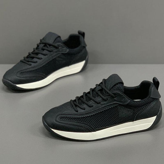Damen Sportliche Sneaker mit atmungsaktiver Oberflächenstruktur und stoßdämpfender Sohle EB