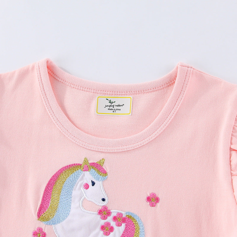 Mädchen Tüllkleid mit niedlichem Einhornmotiv EB