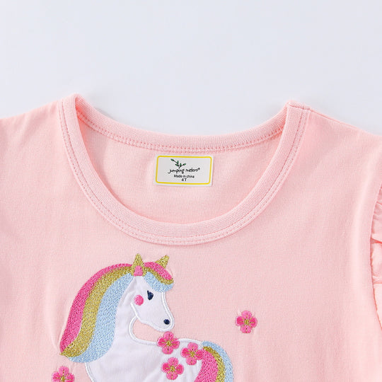Mädchen Tüllkleid mit niedlichem Einhornmotiv EB