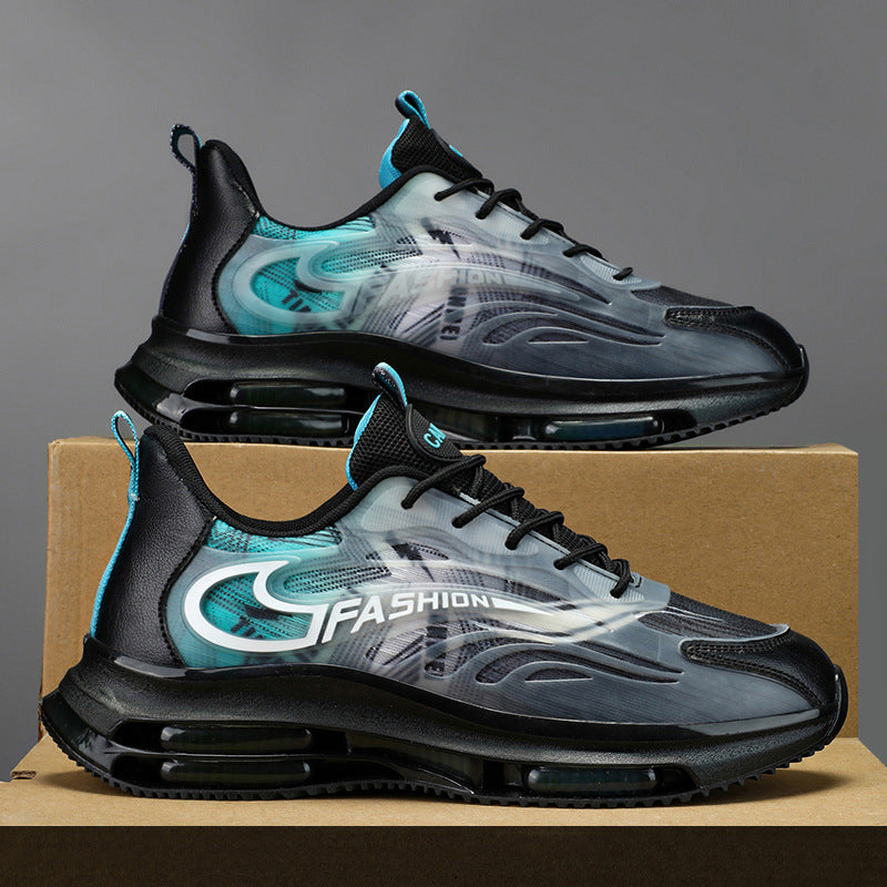 Herren sportlicher Luftkammersneaker mit transparentem TPU-Obermaterial, sichtbarer Luftkapsel und stoßdämpfender Plateausohle EB