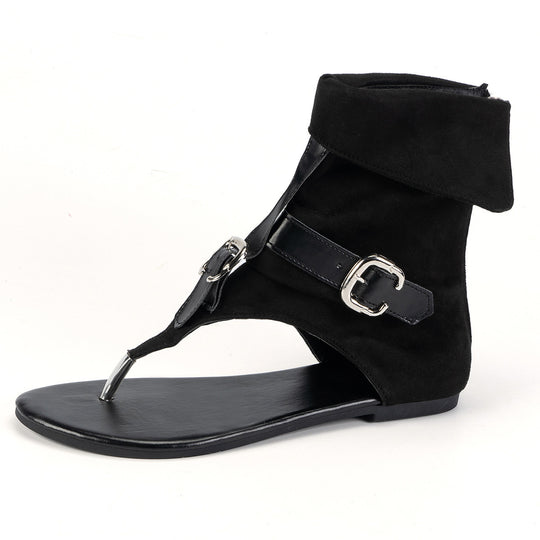 Damen moderne Zehentrenner-Sandalen mit modischem Riemen-Design EB