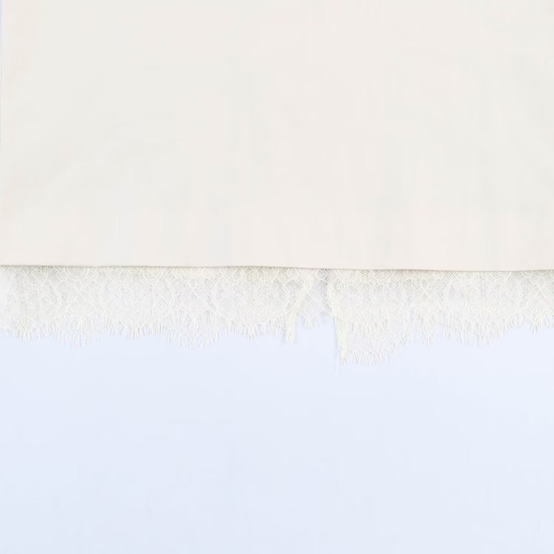 Damen Bleistiftrock mit feiner Spitze und elegantem Bund EB