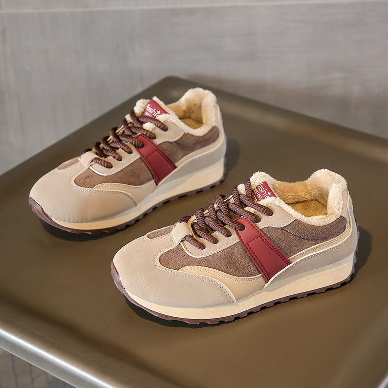 Damen Komfortable Winter Sneakers mit weichem Fleecefutter EB