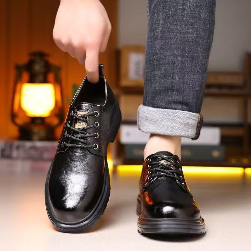Herren Elegante Schnürschuhe mit rutschfester Sohle und atmungsaktivem Innenfutter EB