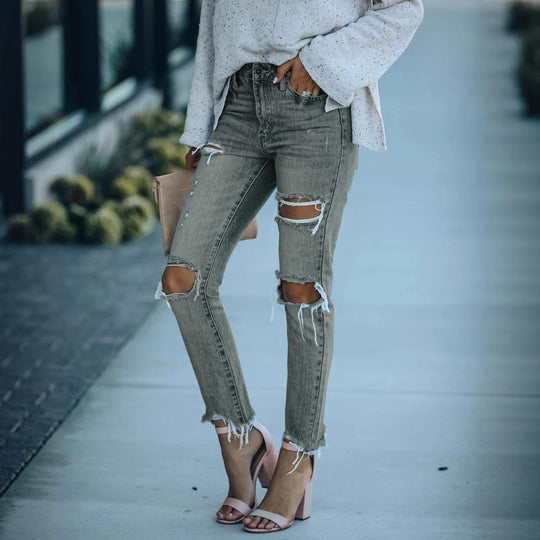 Damen destroyed Jeans EB