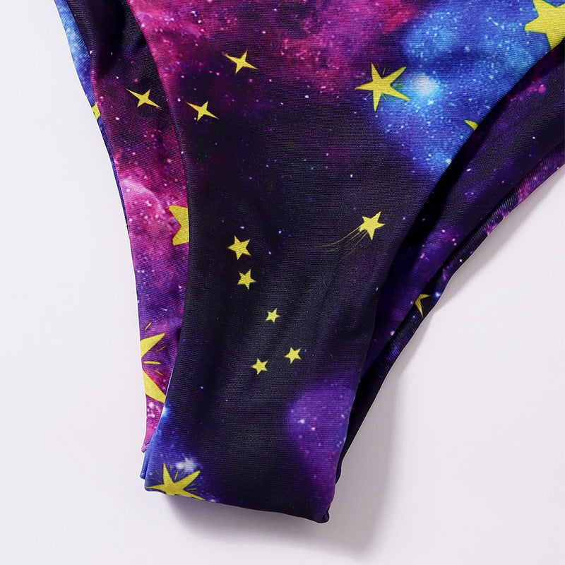 Damen Buntes Sternenmotiv Bikini EB