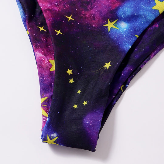 Damen Buntes Sternenmotiv Bikini EB
