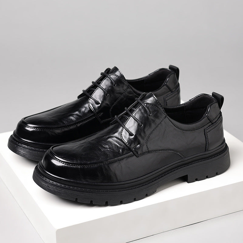 Herren Elegante Schnürschuhe mit edlem Glanz und rutschfester Sohle EB