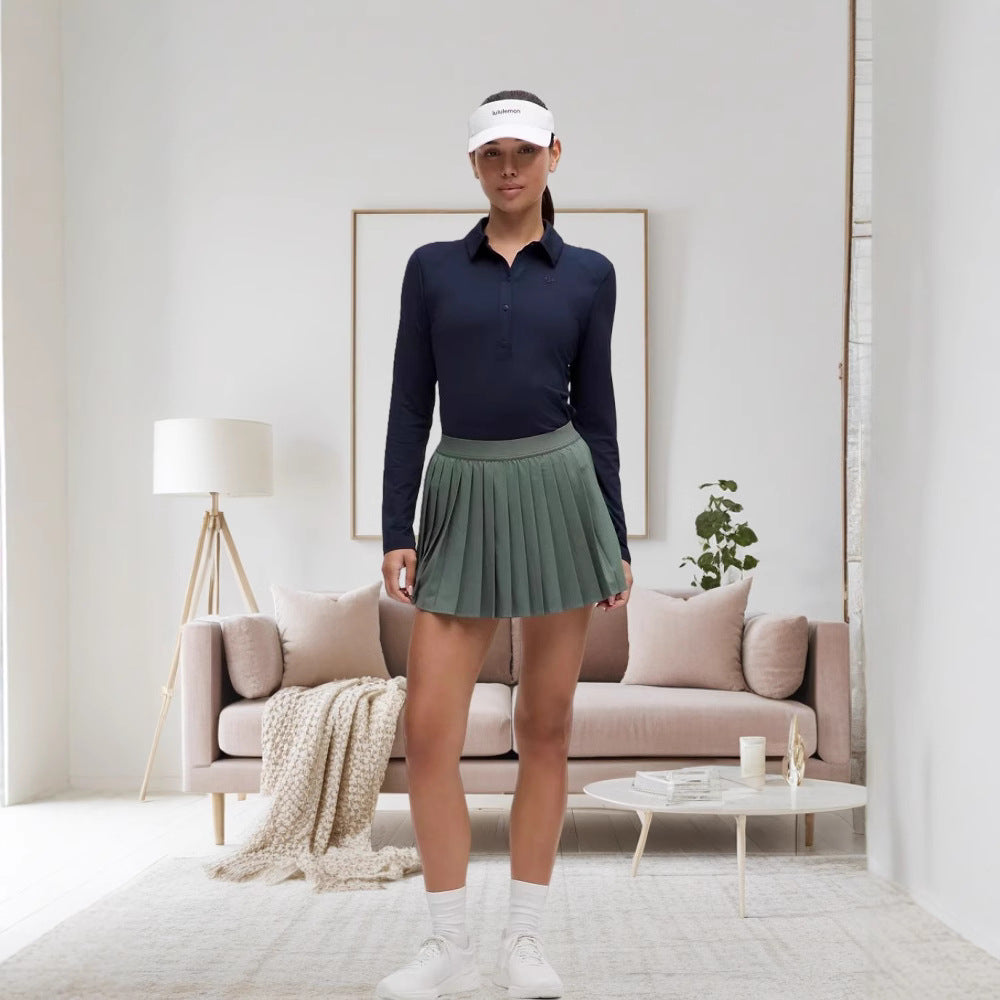 Damen Faltenrock mit hohem Bund und sportlichem Design EB