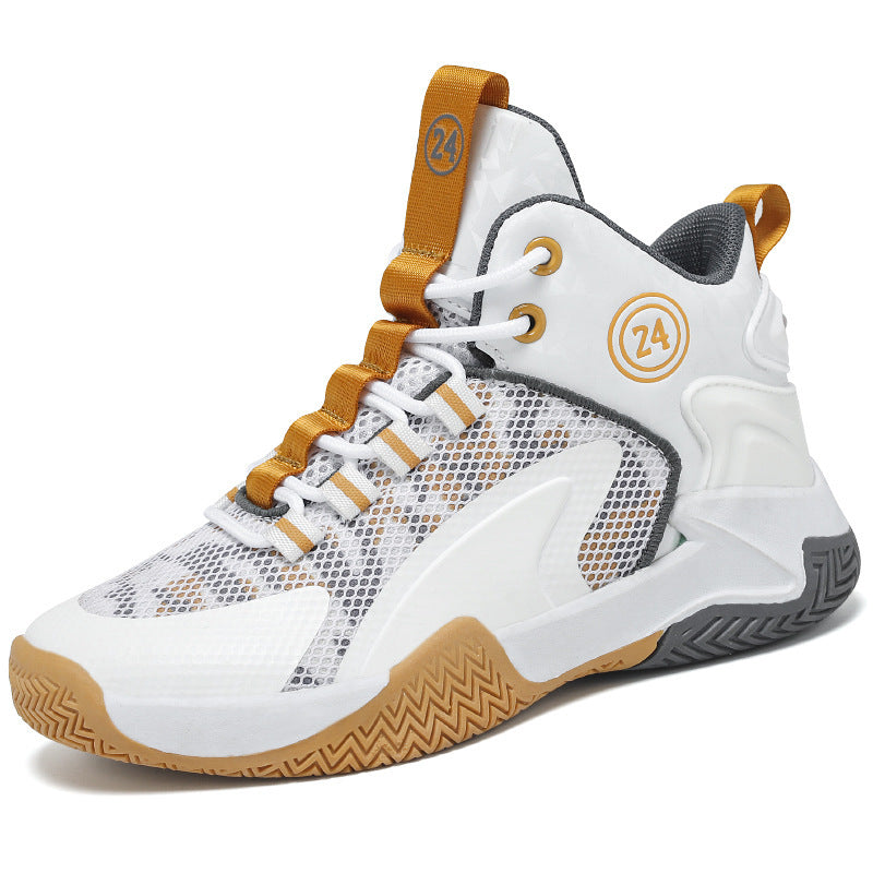 Damen Sportliche Basketball-Sneaker mit atmungsaktivem Mesh-Obermaterial und dämpfender Sohle EB