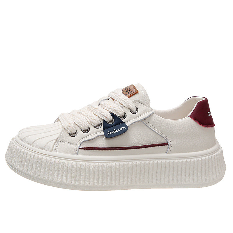 Damen Platform Sneakers mit strukturiertem Obermaterial und modischem Design EB