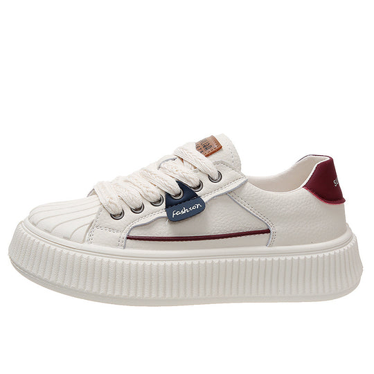 Damen Platform Sneakers mit strukturiertem Obermaterial und modischem Design EB