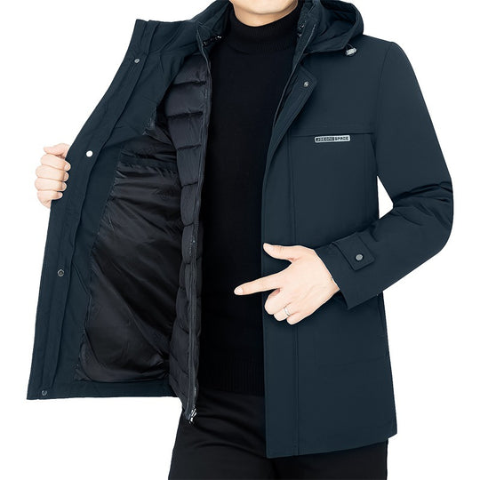Herren Wasserabweisender Funktions-Mantel mit abnehmbarer Stepp-Innenjacke EB