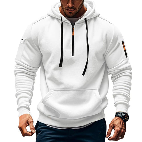 Herren Kapuzenpullover mit modernem Reißverschluss und praktischen Taschen EB
