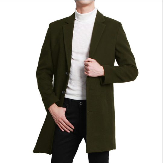 Herren eleganter Langblazer mit schmalem Schnitt und praktischen Taschen EB