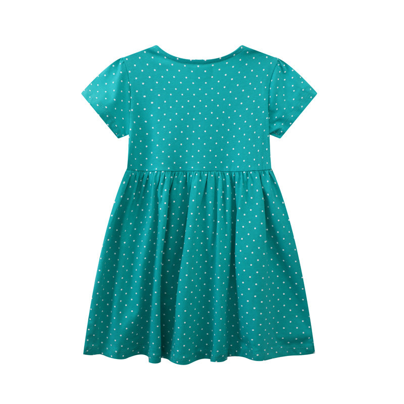 Mädchen Freizeitkleid mit knopfverzierter Brust EB