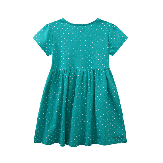 Mädchen Freizeitkleid mit knopfverzierter Brust EB