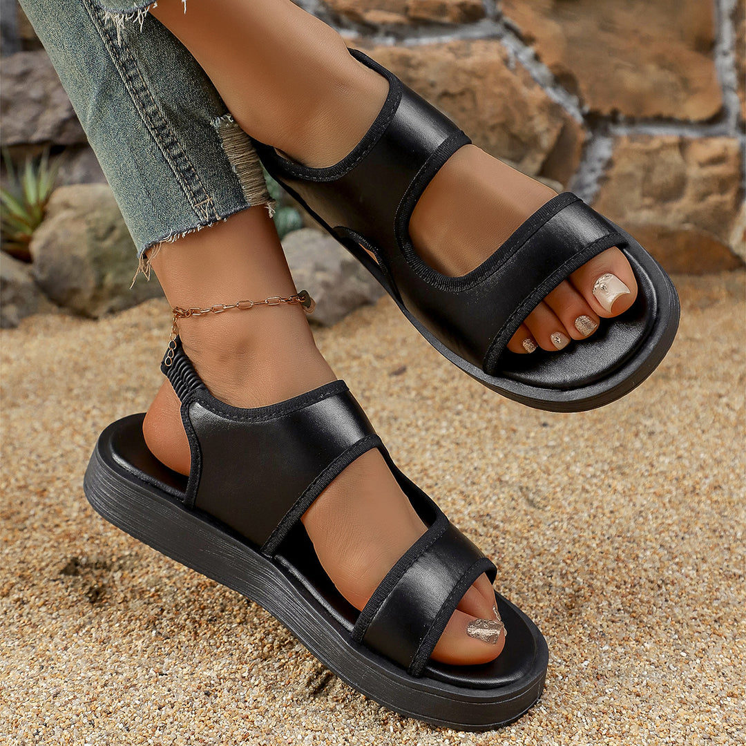 Damen Komfortable Sandalen mit elastischen Riemen EB