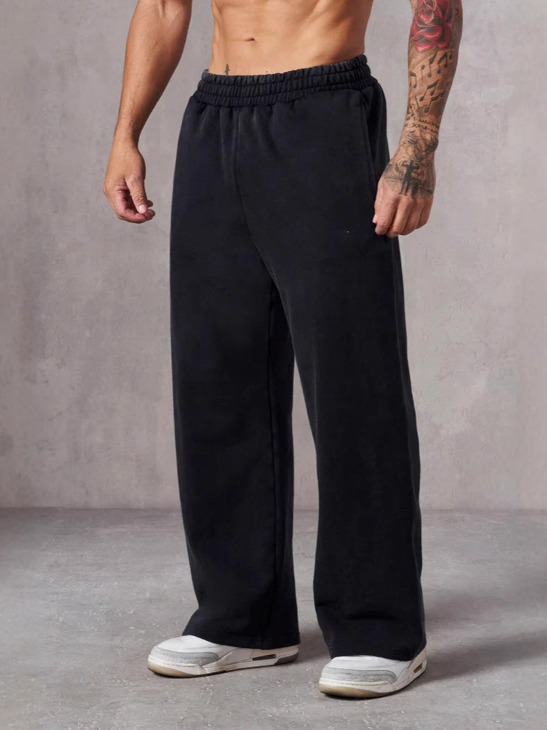 Herren Baggy Jogginghose mit elastischem Bund und seitlichen Taschen EB