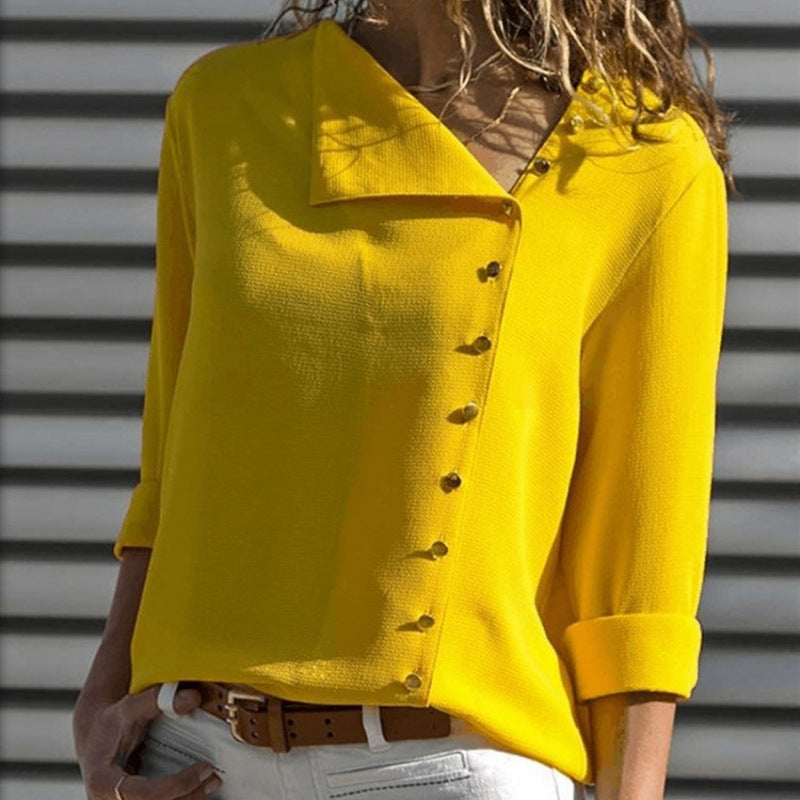 Damen Button-Up Relaxed Fit Bluse EB