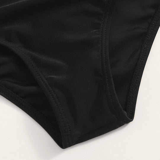 Damen asymmetrisches Bikini-Set mit elastischen Bändern EB
