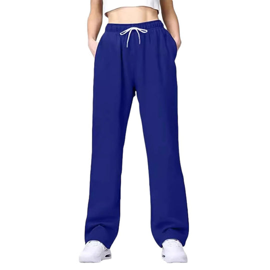 Damen bequeme Sporthose mit elastischem Bund und seitlichen Taschen EB