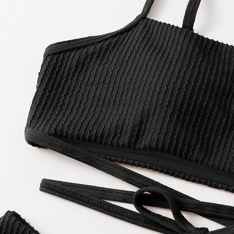 Damen Badeanzug mit trendigem Crop-Oberteil und hohem Taillenslip EB
