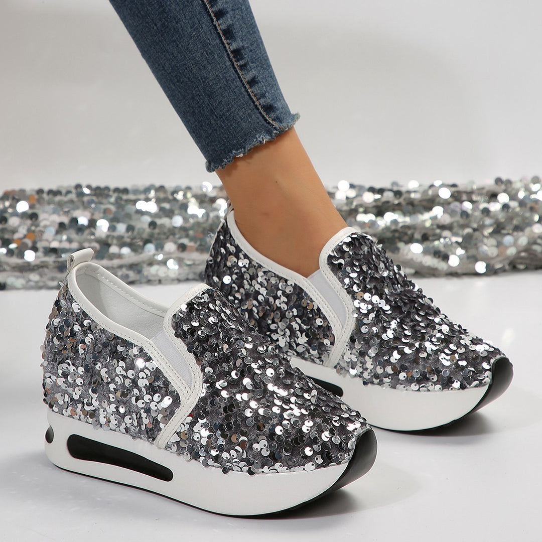 Damen Slip-On Sneakers mit floralem und atmungsaktivem Obermaterial EB