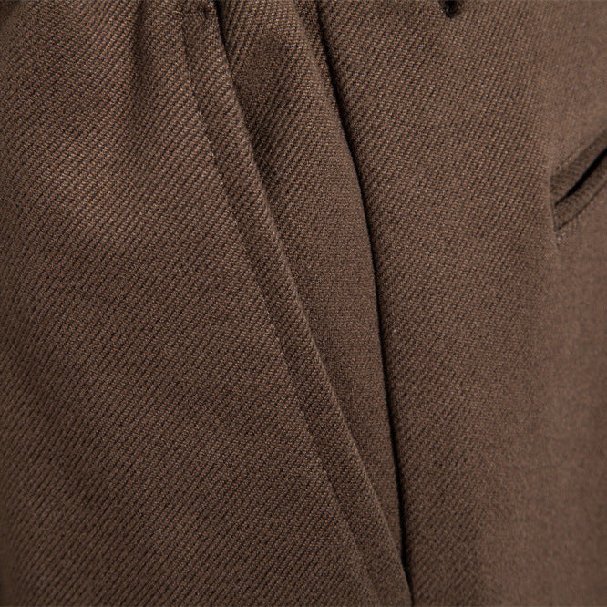 Herren Chinohose mit verstellbarem Bund und Faltenstruktur EB