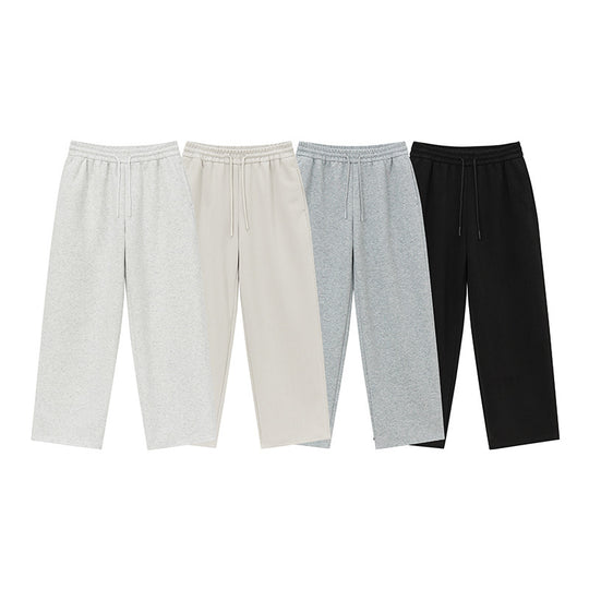 Unisex Relaxed-Fit Loungehose mit hohem Elastikbund, Kordelzug und geradem Bein EB