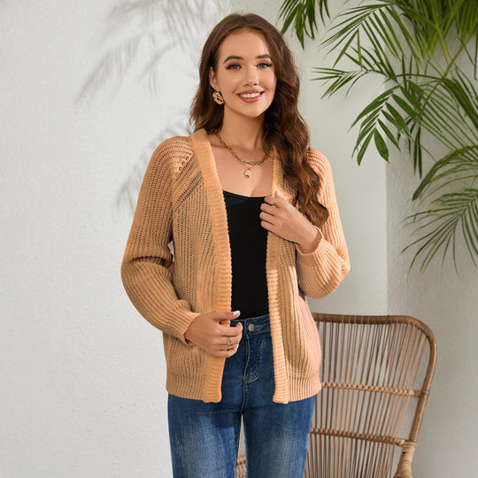 Damen Strickcardigan mit offenem Schnitt und feiner Struktur EB