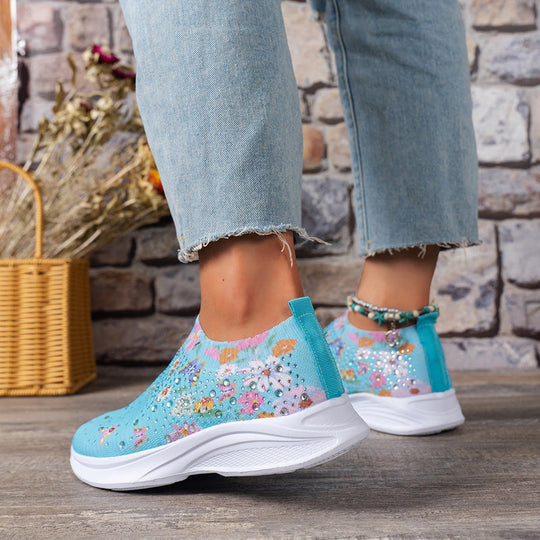 Schmetterlingsdruck Slip-On Schuhe EB