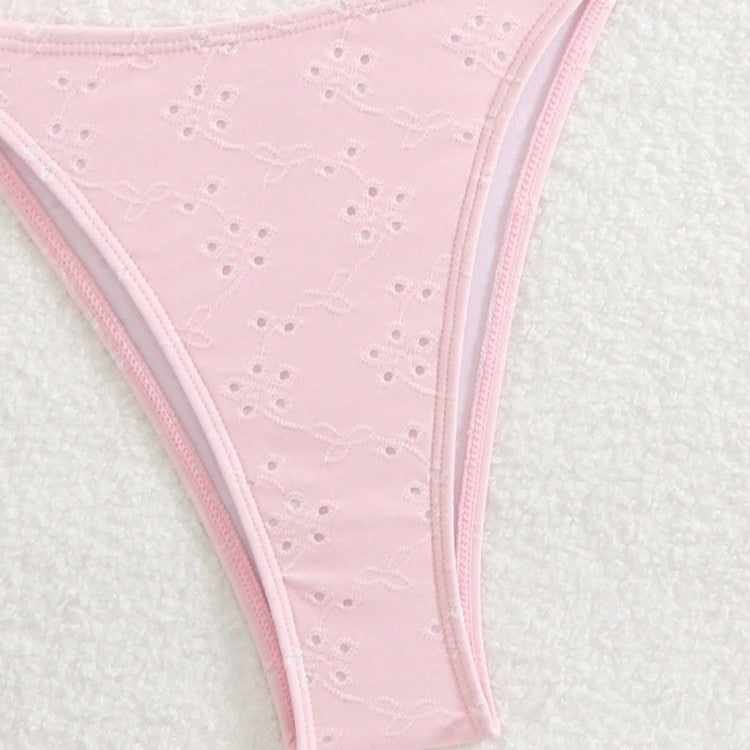 Damen Triangel-Bikini-Set mit verspieltem Rüschendesign EB