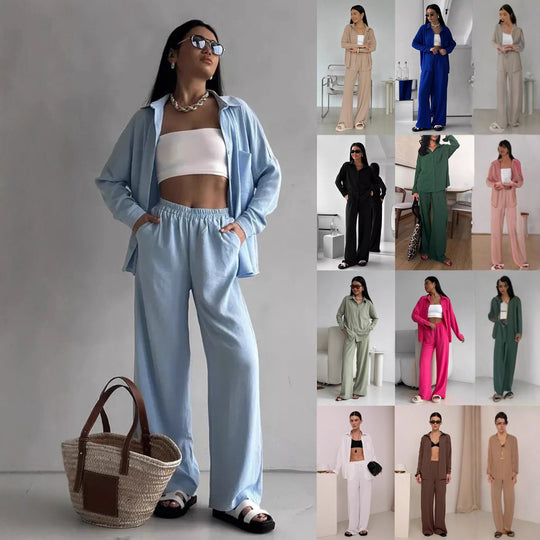 Damen lässige Bluse im Oversized-Stil mit Taschen EB