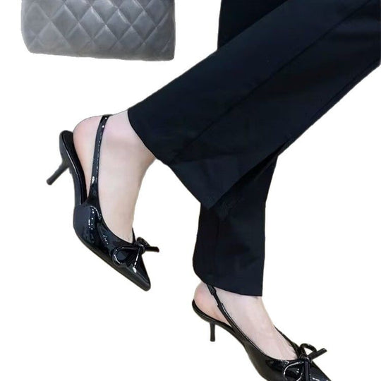Damen Slingback-Pumps mit dekorativem Schleifenakzent EB