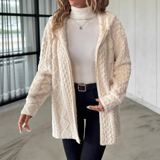 Damen Fleece-Jacke mit luxuriösem samtigem Touch EB