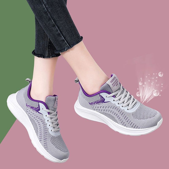 Damen Atmungsaktive Freizeitschuhe mit flexiblem Obermaterial und stoßdämpfender Sohle EB