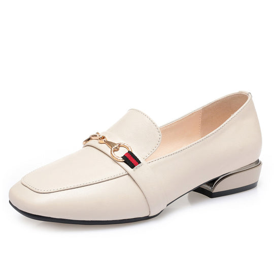 Damen Mokassins mit modischem Schmuckdetail und komfortablem Absatz EB