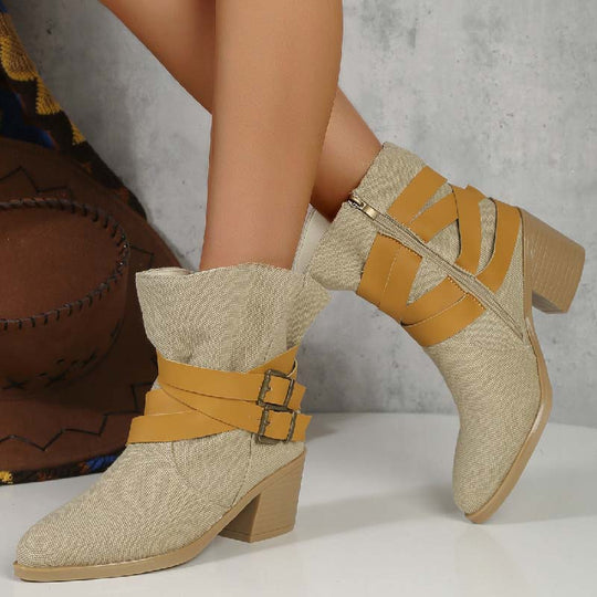 Vintage Dicke Absatzstiefel EB