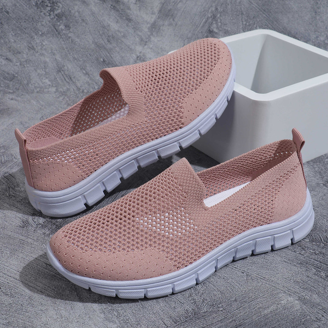 Damen Atmungsaktive Slip-On Sneakers mit flexiblem Design EB