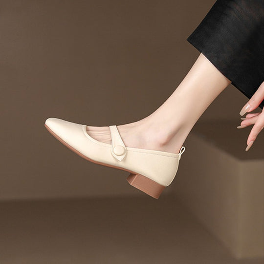 Damen elegante Slingback Ballerinas mit modischem Riemchen und bequemer Sohle EB