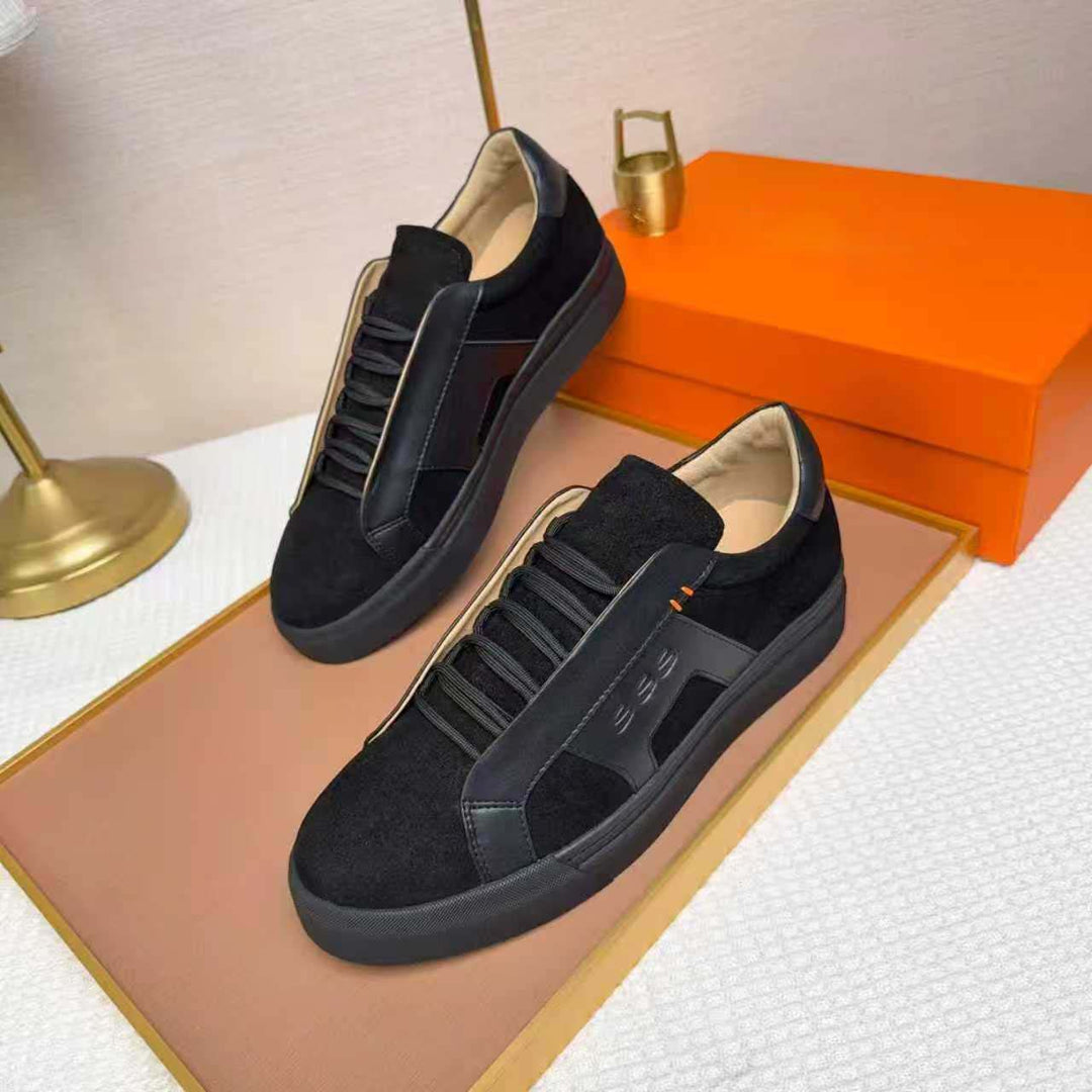 Damen Sportliche Sneakers mit kombinierter Oberflächenstruktur und anatomischem Fußbett EB