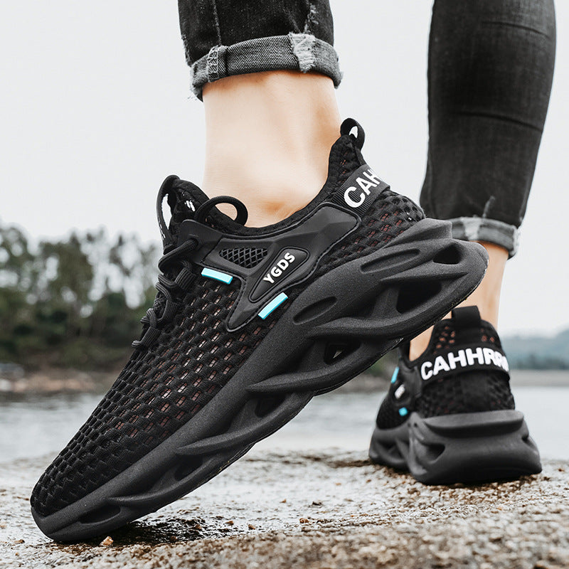 Damen Sportliche Sneakers mit atmungsaktiver Mesh-Oberfläche und flexibler Sohle EB
