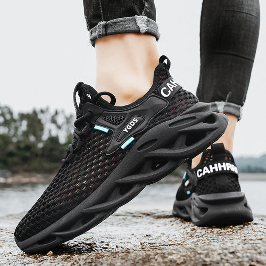 Damen Sportliche Sneakers mit atmungsaktiver Mesh-Oberfläche und flexibler Sohle EB